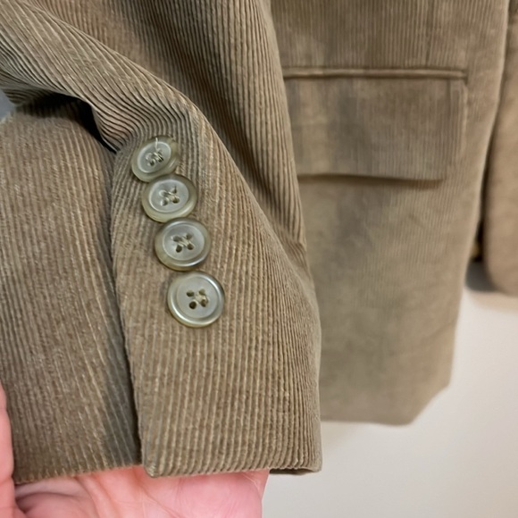 Joseph Feiss Sport Coat Men’s 46 regular Tan khaki corduroy Blazer - Picture 5 of 12